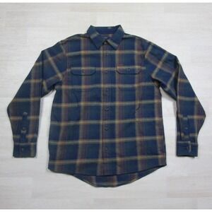 ORVIS‎ Heavy Flannel Shirt Mens Size (M) 100% Cotton Plaid Outdoor Gorpcore